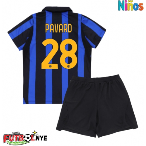 Camiseta Inter Milan Benjamin Pavard #28 Primera Equipación para niños 2026-27 manga corta (+ pantalones cortos)